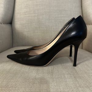 Jimmy Choo Black Leather Pumps Size 38.5